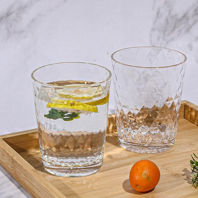 BPA-Free Plastic Tumblers 6 Pack (6x16oz) | Reusable Dishwasher Safe | Stackable Shatterproof Cups | Plastic Drinkware & Drinking Tumblers for Restaurant, Home, Party