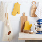 KitchenAid Ribbed Soft Silicone Oven Mitt Set, Orange Sorbet, 7.5"x13", 2 Count