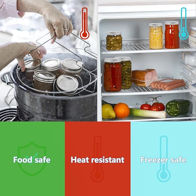 VIBRATITE 100 Pieces Regular Mouth Canning Rings, 70MM Mason Jar Split-Type Metal Canning Bands for Ball, Kerr, Mason Canning Jar Rings, Reusable Leak Proof Replacement Bands