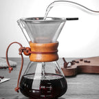 Pour Over Coffee Filter Compatible with Chemex & Hario V60 02 03, Reusable Stainless Steel Metal Cone Slow Drip Coffee Filter, 2-4 Cups Coffee Pour Over Dripper Filters