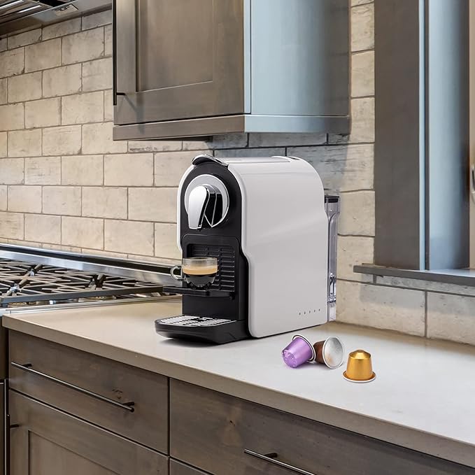 Espresso Pod Machine for Home, Capsule Coffee Maker for NS Original Pods, 20 Bar High Pressure Pump, 22oz Removable Water Tank, Adjustable Cup Tray, 1350W