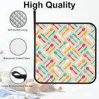 Colorful Kitchen Pot Holders Set of 2 Heat Resistant & Non Slip Potholders, Spoon Oven Hot Pads for Kitchen Cooking Baking Barbecue