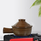 Clay Pot, STOBAZA Casserole with Lid, Clay Cooking Pot Ceramic Saucepan Pot Soup Casserole Pot for Cooking Rice Soup Food Stoneware Bakeware Microwave Oven Safe