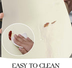 MOSAYT Vinyl Placemats Set of 8, Heat Resistant Place Mats 100% Waterproof Washable & Wipeable Faux Leather Reversible Table Mats for Kitchen Dining Party Indoor Outdoor, 12" x 17", Beige