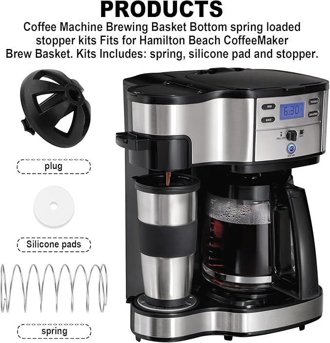 Coffee Replacement Brew Basket Spring Loaded Stopper for Hamilton/Mr. Coffee/Cuisinart Coffee Maker Parts, 990117900 990237500,Coffee Maker Parts -3 Pcs