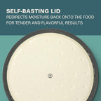 Gibson Home Addlestone 5 Quart Round Enamel Cast Iron Dutch Oven Pot With Lid & Dual Handles - Gradient Red