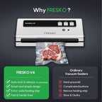 FRESKO Vacuum Sealer Machine with Automatic Bag Detection, Mason Jar Vacuum Accessory Set, Double Heat Seal, Easy to Use, Starter Kits