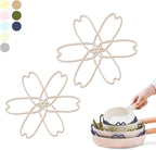 iPROTECT - Stack Expert | Multi-Purpose BPA-Free Silicone Pans & Pots Protector. Set of 2. Trivets for All Cookware Sizes, Protects Coating & Scratches, Dishwasher Safe (Silver Gray, S)