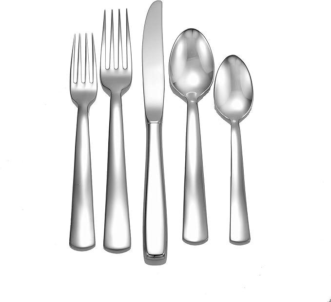 Modern America 20 Piece Set service for 4 stainless steel flatware 18/10 silverware Made in USA