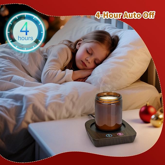 VOBAGA Coffee Warmer & Mug Warmer for Home Office Home Desk Use, Electric Cup Warmer with 3 Temperature Settings for Tea, Milk, Cocoa with Auto Shut Off After 4 Hours, Coffee Gift