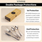 16 Piece Heavy Duty Silverware Set with Steak Knives for 4, Stainless Steel Cutlery Set, Modern Flatware Set, Utensils Set for Home, Dorms, Resturant, Cafes, Mirror Polished and Dishwasher Safe