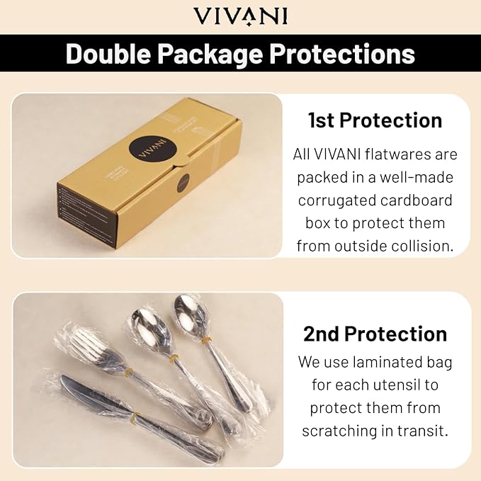 16 Piece Heavy Duty Silverware Set with Steak Knives for 4, Stainless Steel Cutlery Set, Modern Flatware Set, Utensils Set for Home, Dorms, Resturant, Cafes, Mirror Polished and Dishwasher Safe