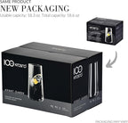 Krosno Tall Water Glasses, Set of 6, 18.3 oz, Avant-Garde Collection, Lightweight Crystal Glass, Perfect for Everyday, Dishwasher Safe, Made in Europe