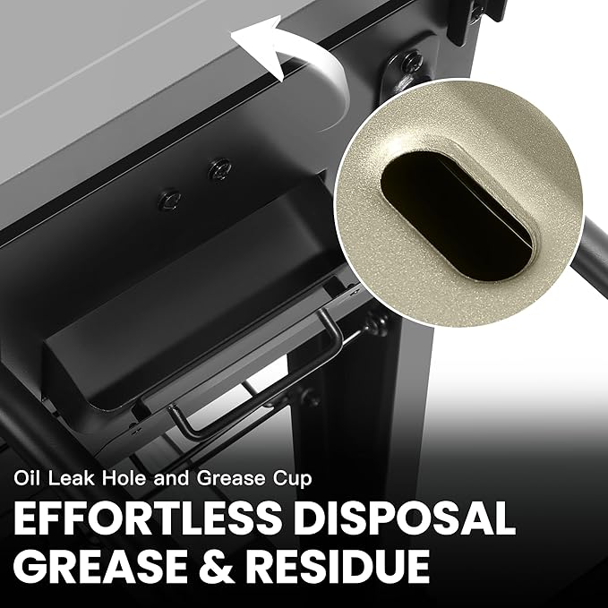 3-Burner Propane Gas Griddle, 36,000 BTU Outdoor Flat Top Propane Grill with 420 Sq In Cooking Area, Rolling Wheels & Folding Side Shelves for Camping, Tailgating & Backyard BBQ, Black