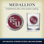 Heritage Pewter Florida State Double Old Fashion | Double Rocks Glass 14 OZ for Liquor | Expertly Crafted Pewter Glass