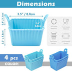 Koluti Nonstick Silicone Egg Bites Baking Mold Pack of 4, Reusable Muffin Cupcake with Double Handle, BPA Free, Small Rectangle Air Fryer Cupcakes Liner, 2 Colors