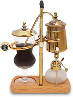 400ml Belgian Siphon Gold Coffee Pot, Vintage Luxury Balance Syphon Coffee Maker, Classic Manual Brew Coffee Brewer