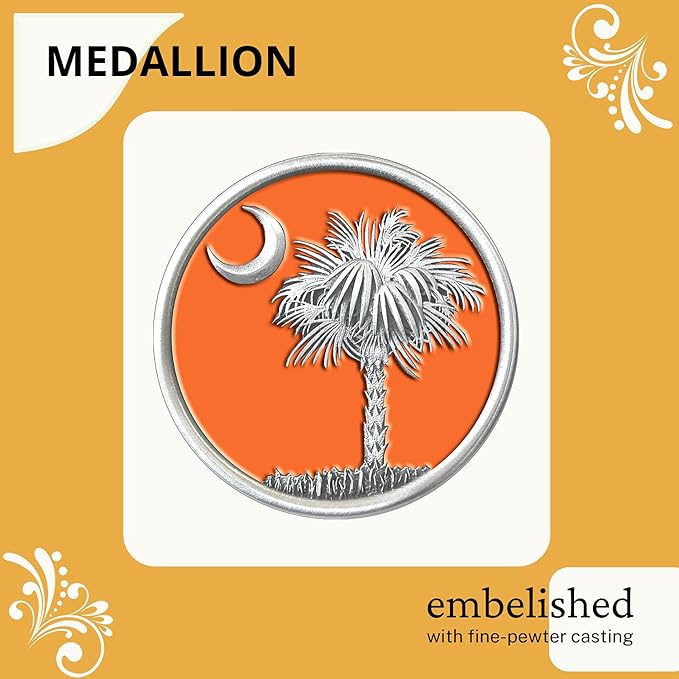 Heritage Pewter Palmetto Double Old Fashion | Double Rocks Glass 14 OZ for Liquor | Expertly Crafted Pewter Glass