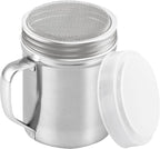 CUSINIUM Powdered Sugar Shaker Duster - With Handle - Cinnamon Shaker For Coffee Bar - Fine Mesh Dredge - 10 ounce | Style: Fine