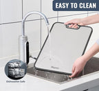 Titanium Cutting Boards for kitchen, Double Sided Metal Cutting Board, Non Toxic Chopping Board, Wheat Straw PP/Healthy Large Titanium Cutting Board for meat, Easy to Clean