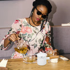 BESTonZON Ceramic Milk Warmer Pot 350ml Enamel Pan Non-stick Saucepan With Lid Porcelain Coffee Pot Food Bowl Butter Warmer With Wooden Handle for Heating Liquid Appetizer