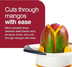 Zyliss 3-in-1 Mango Slicer, Peeler & Pit Remover Tool - Kitchen Mango Depitter & Peeler Gadget - Fruit Slicer with Micro-Serrated Stainless Steel Blader