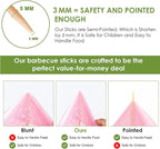 Smores Sticks 36" Long 5 mm Thick, 120 PCS Marshmallow Roasting Smore Sticks Bamboo, Disposable Marshmellow Sticks Camping Heavy Duty SMores Skewers for Outdoor Fire Pits Campfires Hot Dog Sausage