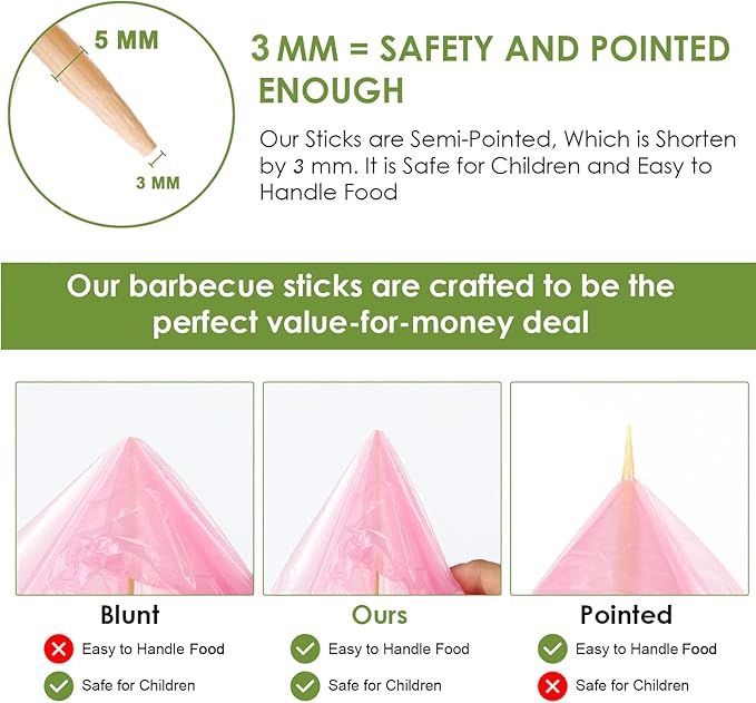 Smores Sticks 36" Long 5 mm Thick, 120 PCS Marshmallow Roasting Smore Sticks Bamboo, Disposable Marshmellow Sticks Camping Heavy Duty SMores Skewers for Outdoor Fire Pits Campfires Hot Dog Sausage