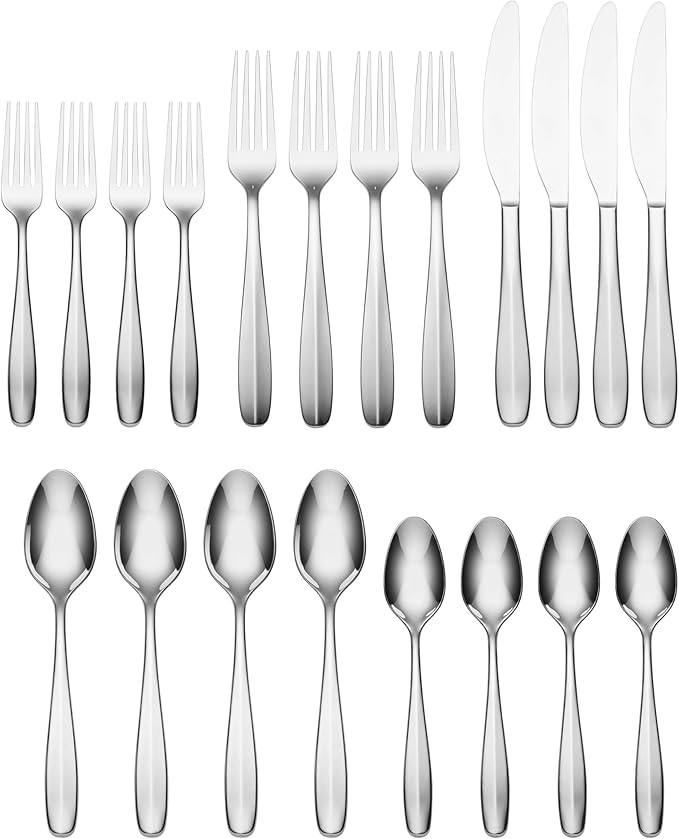 Oneida 896125 Oakwood 20 Piece Everyday Flatware Set, Service For 4