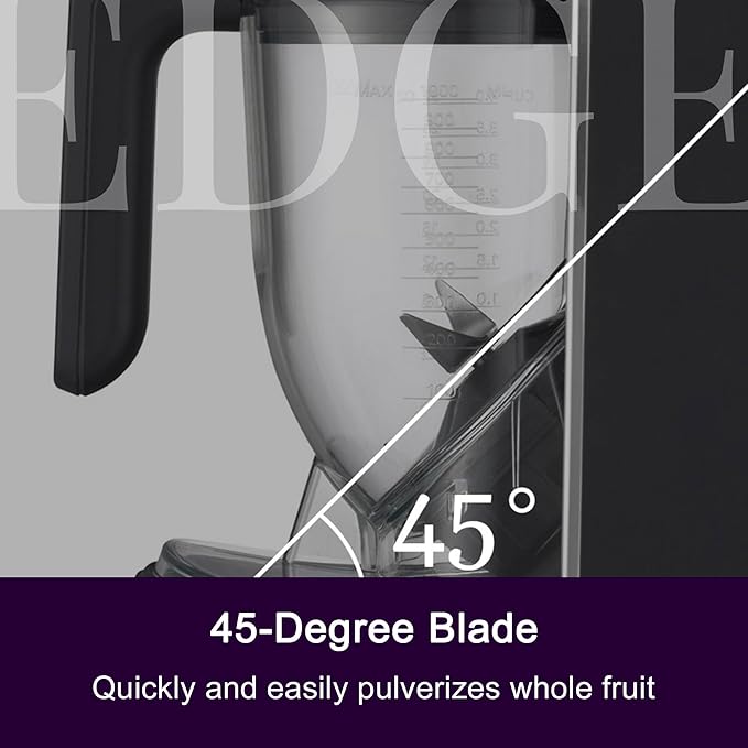 Tiger Smoothie Blender - Japanese Smoothie Maker for Smoothies, Crushed Ice, Milkshakes, Soups, Purees, Sauces, Matcha with Degree Diagonal-Blade Food Processor