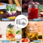 200 Pcs Regular Mouth Canining Lids Bulk (70 MM/2.76 Inch), Leak Proof Split-Type Metal Canning Jar Lids for Ball/Kerr Jar, Food Grade Material, 100% Fit & Airtight for Regular Mouth Mason Lids