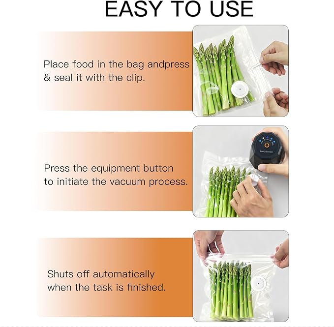 MEGAWISE Handheld Vacuum Sealer for Mason Jars, Compatible with Regular and Wide Mouths, Includes 6 Jar Lids & Accessory Hose