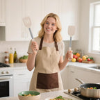 Silicone Spatulas Turners, Solid & Slotted Silicone Spatula Set, Non Stick Turners,Ailsoes Heat Resistant BPA Free Rubber Spatulas for Fish, Eggs, Pancakes, WOK，2 Pack (Gray)