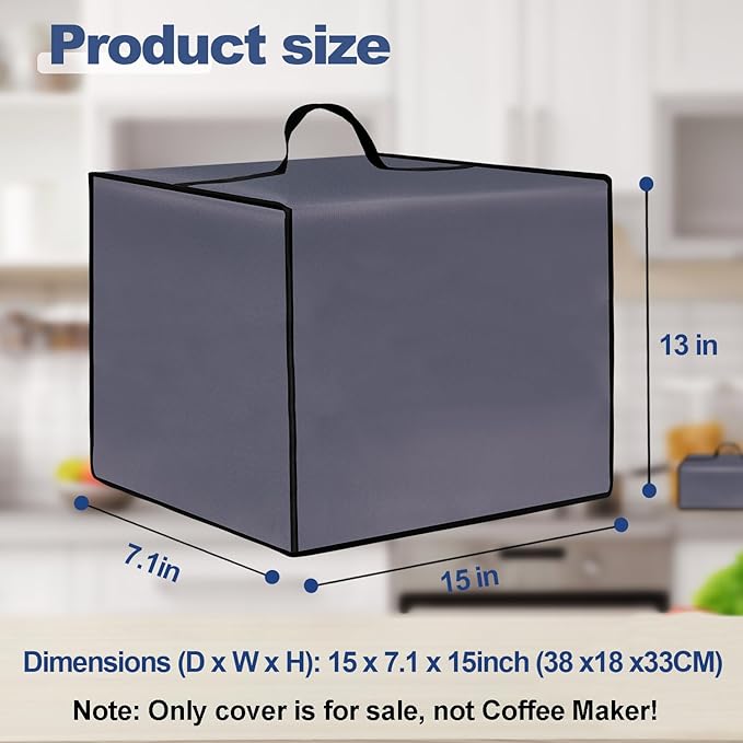 Coffee Maker Dust Cover for Ninja Pod & Grounds Specialty Single-Serve Coffee Maker PB051/PB051GB/PB051SG/PB051ST, Heavy Duty Waterproof Coffee Machine Protective Cover Case (Fog Purple)