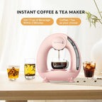 Single Serve Coffee Maker For K Cup Pod and Coffee Grounds /Tea, Fast Brew in 2 minutes, 2 IN 1 One Button Coffee Machine 4-8 Oz Brew Sizes, Stylish＆Compact For Home, Office, RV and Dorm, Pink