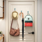 15 Pcs Black Wall Mounted Coat Hooks, Hanger Hook with 30 Pieces Screws for Towel, Key, Robe, Scarf, Bag, Cap, Coffee Cup, Mugs（Bule）