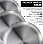 8 Pieces 12 Inch Pizza Pans Bulk Stainless Steel Sets Round Bakeware Pizza Trays for Oven Kitchen Baking Home Restaurant Safe Sturdy Reusable Easy Clean