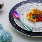 Rainbow Demitasse Espresso Spoons, 5.5'' Mini Coffee Spoons, Set of 6, Stainless Steel, Dishwasher Safe