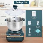 Electric Dough Maker with Ferment Function, 5L(4.5QT) Dough Mixer Machine with Stainless Steel Bowl, Flour Kneading Machine for Pizza Bread,onion green