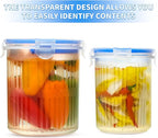 Pickle Jar with Strainer, Pickle Container with Strainer Jalapeno Container Pickle Storage Containers 2 Pcs (24 oz & 45 oz)