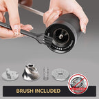 Portable Electric Coffee Grinder, Conical Burr Coffee Grinder – Dual Mode Manual & Electric Grinder Manual with Adjustable Grind Settings, Hand Bean Grinder for RV, Hiking, Office