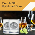 Heritage Pewter Racehorse Double Old Fashion | Double Rocks Glass 14 OZ for Liquor | Expertly Crafted Pewter Glass