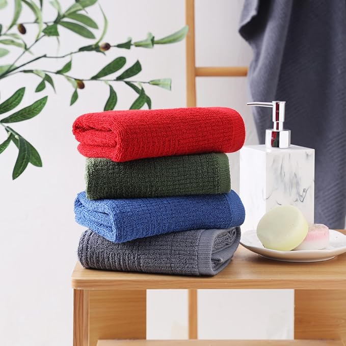 Glynniss Kitchen Cloth Dish Towels, 3 Count, Green, 16x26, 100% Cotton, Terry, Solid Green, Heavyweight