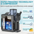 Ice Cream Maker, Slushie Machine for Home, Slushy Machine 70 oz Margarita Machine with 6 Preset Programs for Ice Cream, Frozen Yogurt or Gelato, Adjustable Thickness, Gray