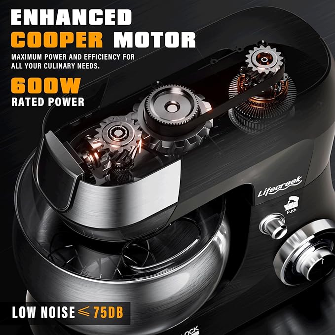 3-in-1 Stand Mixer, 5.3Qt 660W, 6-Speed Tilt-head Food Mixer, Electric Kitchen Portable Lightweight Mixer with Stainless Steel Bowl, Dough Hook, Whisk, Beater(Red)