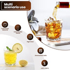 Shatterproof BPA Free Plastic Drinking Glasses, 8 oz Glacial Pattern Reusable Cups Unbreakable Tumblers for Wine, Cocktails, Beer, Juice & Whiskey - Dishwasher Safe, Set of 4