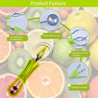 5Pcs Melon Baller Scoop Set, 4 in 1 Stainless Steel Fruit Scooper Seed Remover Cutter, Double Sided Melon Baller Spoon, Avocado Cutter, Watermelon Carving Knife for Dig Pulp Separator Fruit Slicer