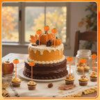 36 Pcs Fall Cocktail Stirrers, Pumpkin Drink Stirrers Plastic Swizzle Sticks Reusable Coffee Stirrer Stir Sticks for Halloween Autumn Thanksgiving Party Tea Coffee Bar Decoration