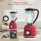 Professional Blender | 8-Cup Big Capacity | Powerful 25,000RPM Motor | Smoothies, Shakes, and Frozen Drinks Blender | BPA-Free & Dishwasher-Safe | Red