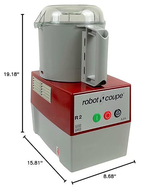 Robot Coupe - 4581 R2N Continuous Feed Combination Food Processor with 2.9 L Polycarbonate Bowl, 1-HP, 120-Volts